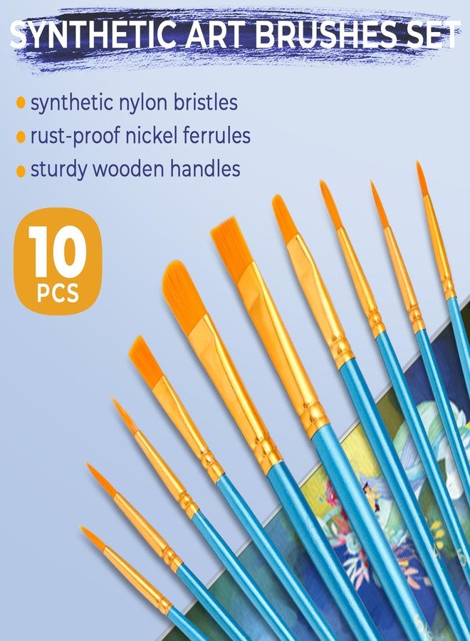 Nicpro 34PCS Unicorn Acrylic Paint Set with Pattern Canvas, Art Painting Supply Kit with 12(0.4/oz) Paints, 10 Brushes, 6 Canvas Panels, Table Easel, Paper Pad,Color Wheel,Palette for Beginner Student - Image 5