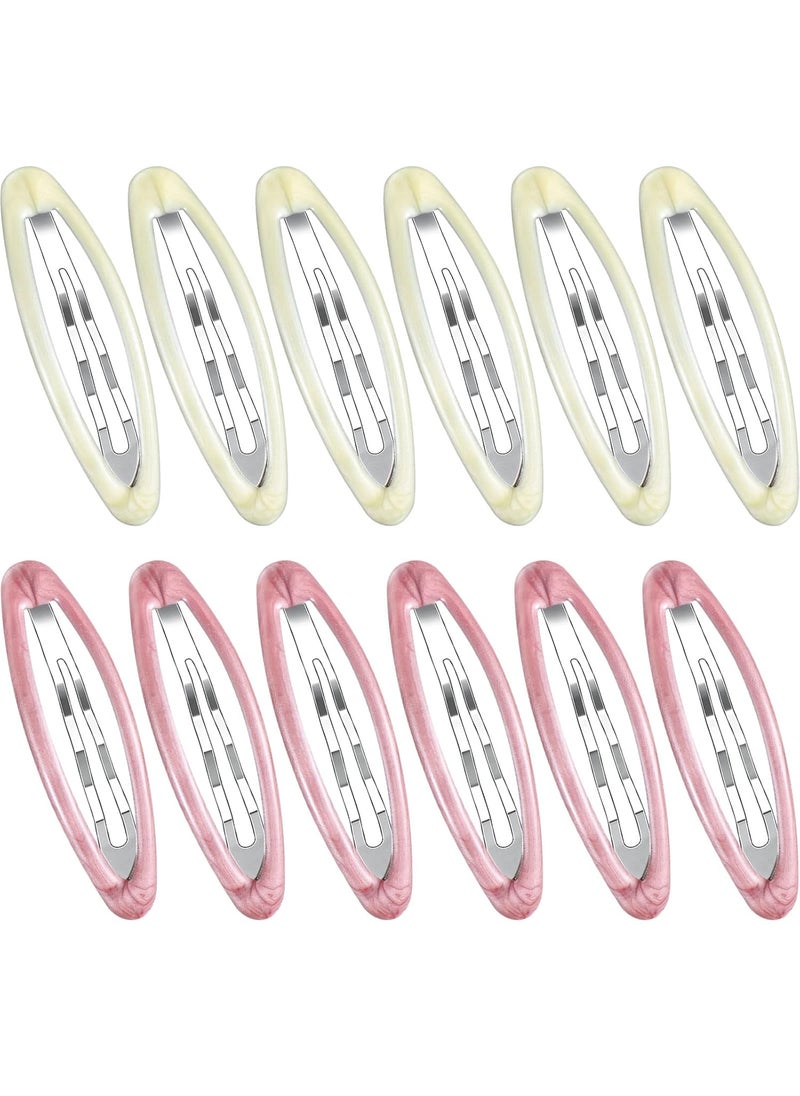 Waydress Waydress 12 Pcs Oval 28 In Tortoise Metal Hair Clips for Women Ellipse NonSlip Hair Grips Vivid Style 
