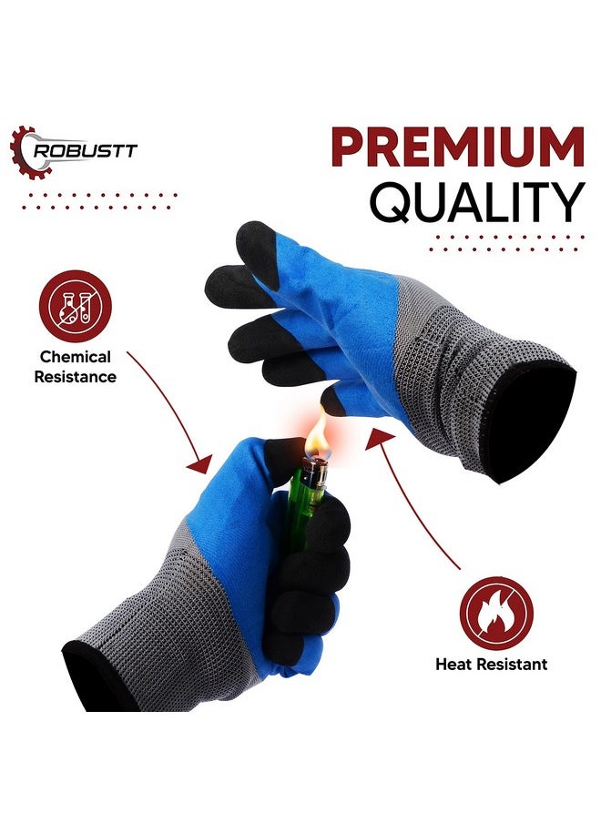 Robustt Nylon Nitrile Half Coated (Back Also) Industrial Safety Hand Gloves (Pack of 1) Anti-Cut | Cut Resistant | Heat Resistant | Industrial Use | for Finger and Hand Protection. - pzsku/ZC5415DB653DF9BF4EB6CZ/45/_/1740982940/974402e3-20c7-457e-b1c2-c595fbf472bc