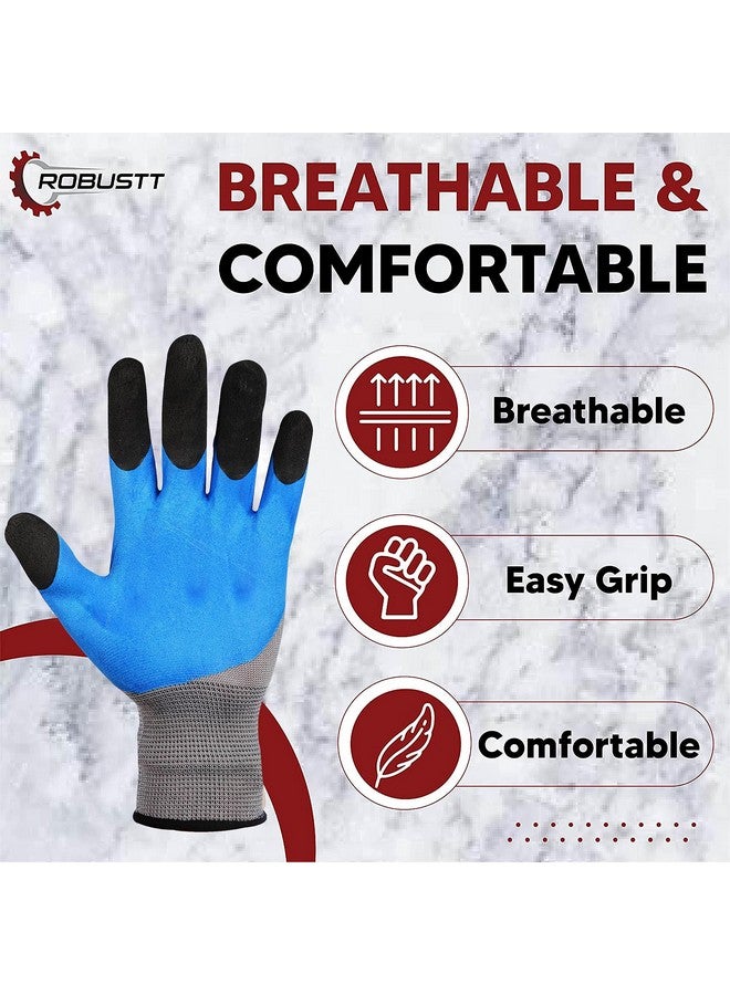 ROBUSTT Robustt Nylon Nitrile Half Coated (Back Also) Industrial Safety Hand Gloves (Pack of 1) Anti-Cut | Cut Resistant | Heat Resistant | Industrial Use | for Finger and Hand Protection.  - Image 5