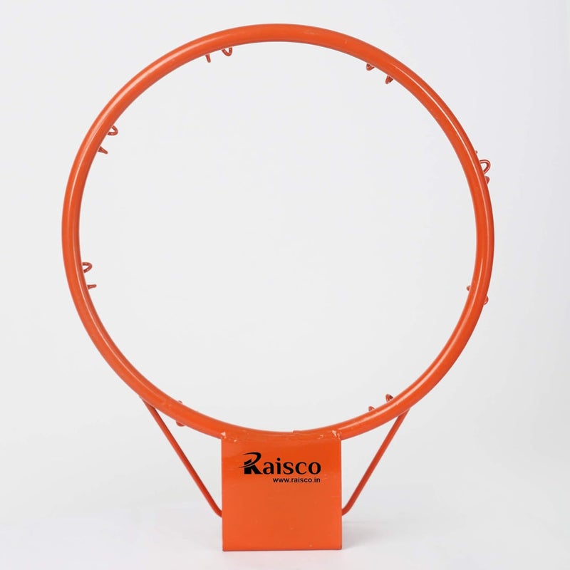 RAISCO Nylon Basketball Ring with Net (36cm Diameter) - Size 6 Ball Compatible | Durable Steel, All-Weather, Cream Net | Easy Mount Hoop for Kids, Youth & Home Play (Made in India) - Image 2