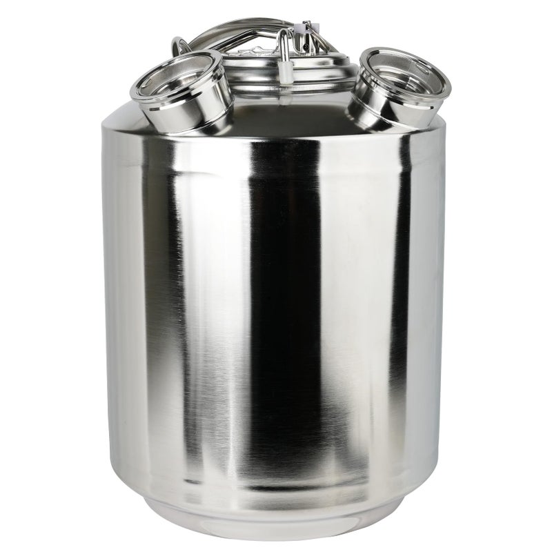 Howaoo 25 Gallon10 L Cleaning Keg Beer Line Cleaning Kit with 2 D Coupler Made of Stainless Steel Beer Line Cleaner Used for Beer Line Cleaning 25 Gallon Keg Line Cleaning Kit
