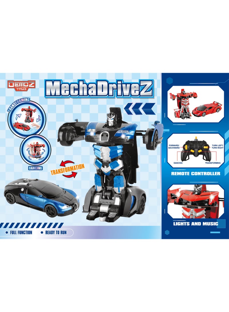 Power Joy Demoz Remote Control Mecha Drive Z Transformation Car 1/14 2.4G with Light and Sound, Assorted 1 Piece (Color May Vary) | Car to Robot Vice Versa | Car for Display | Toy Vehicle | Gift for Collectors and Kids - Image 4