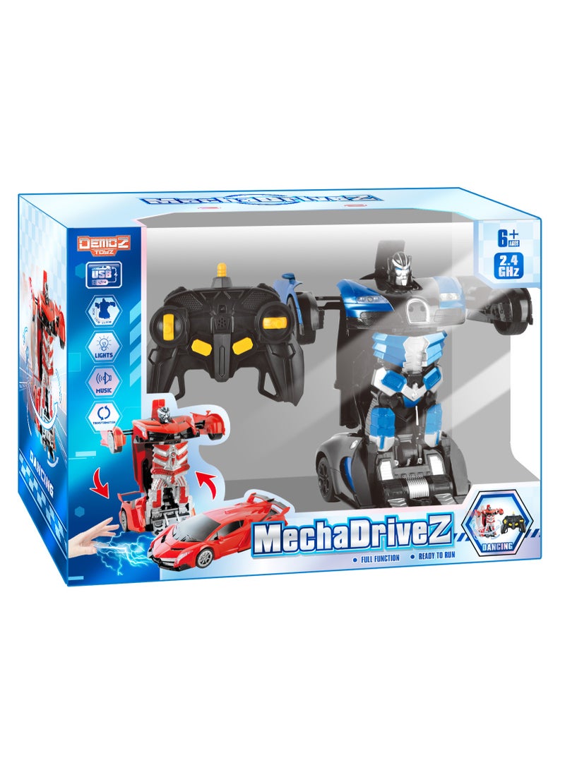 Power Joy Demoz Remote Control Mecha Drive Z Transformation Car 1/14 2.4G with Light and Sound, Assorted 1 Piece (Color May Vary) | Car to Robot Vice Versa | Car for Display | Toy Vehicle | Gift for Collectors and Kids - Image 5