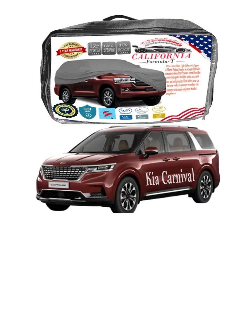 California formula-T California Car body Cover Windproof  Scratch Resistant Cover with Working Gloves Kia Carnival 
