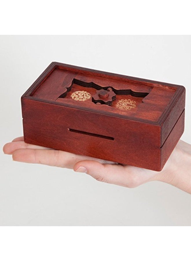 Bits and Pieces Bits and Pieces - Japanese Secret Puzzle Box - Camouflage Your Cash Money Holder - Brain Teaser - Wooden Secret Compartment Brain Game  - Image 2