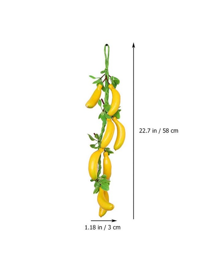 Veemoon Veemoon Samll Artificial Fruit Hanging Decor, 2pcs Fake Banana Bunch Farmhouse Fruit Wall String Lifelike Foam Banana Realistic Tropical Fruit for Home Shop Decorations Photo Props  - Image 2