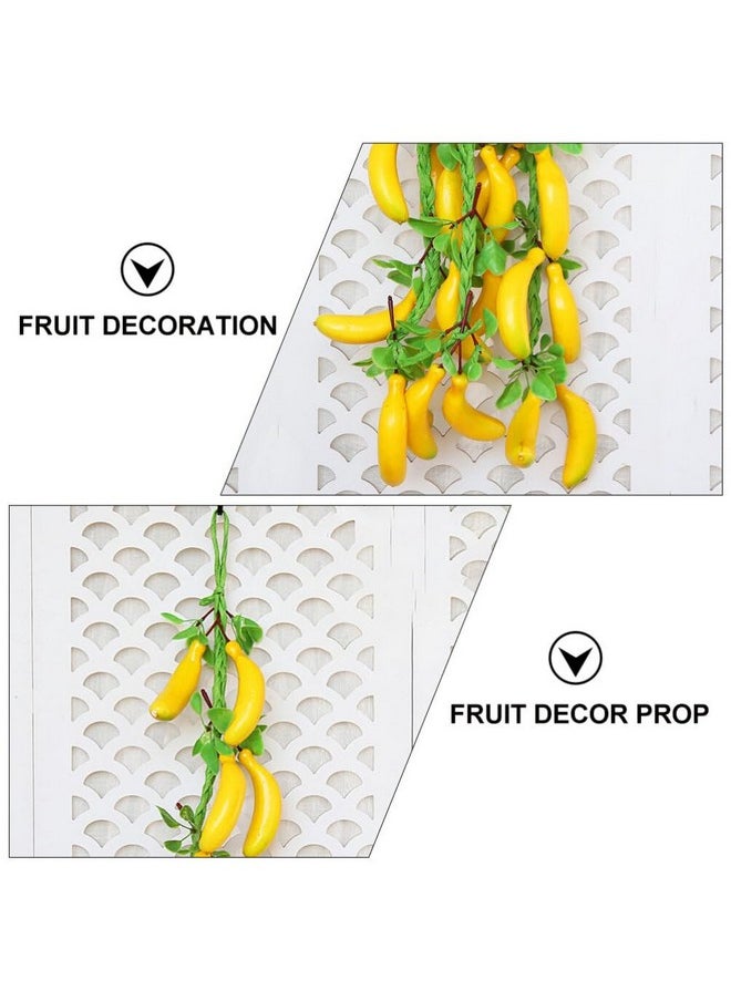 Veemoon Veemoon Samll Artificial Fruit Hanging Decor, 2pcs Fake Banana Bunch Farmhouse Fruit Wall String Lifelike Foam Banana Realistic Tropical Fruit for Home Shop Decorations Photo Props  - Image 5