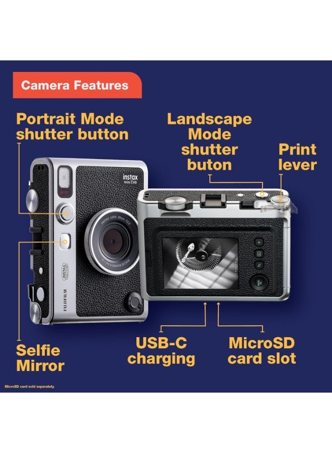Instax Fujifilm Instax Mini Evo Camera Black - Image 5