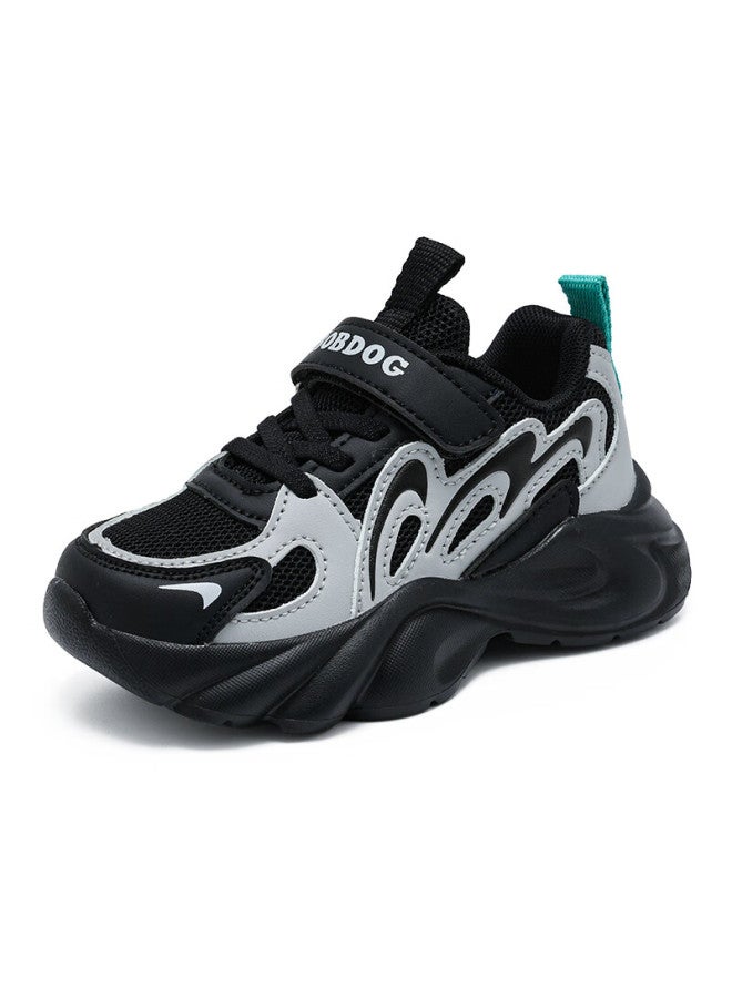BOBDOG Babu Bean Kids Shoes Spring Boys Running Shoes Mesh Breathable Soft Bottom Children's Sports Shoes 102551074 Black/light Linen Gray Size 31 - Image 4