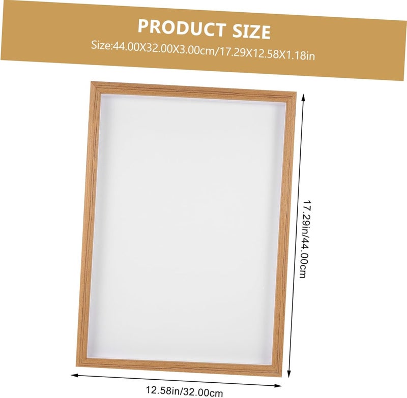 OUNONA 1pc Simple Style Solid Picture Frame for Wall and Tabletop Display Natural for Photos Paintings and Dried Flowers - Image 2