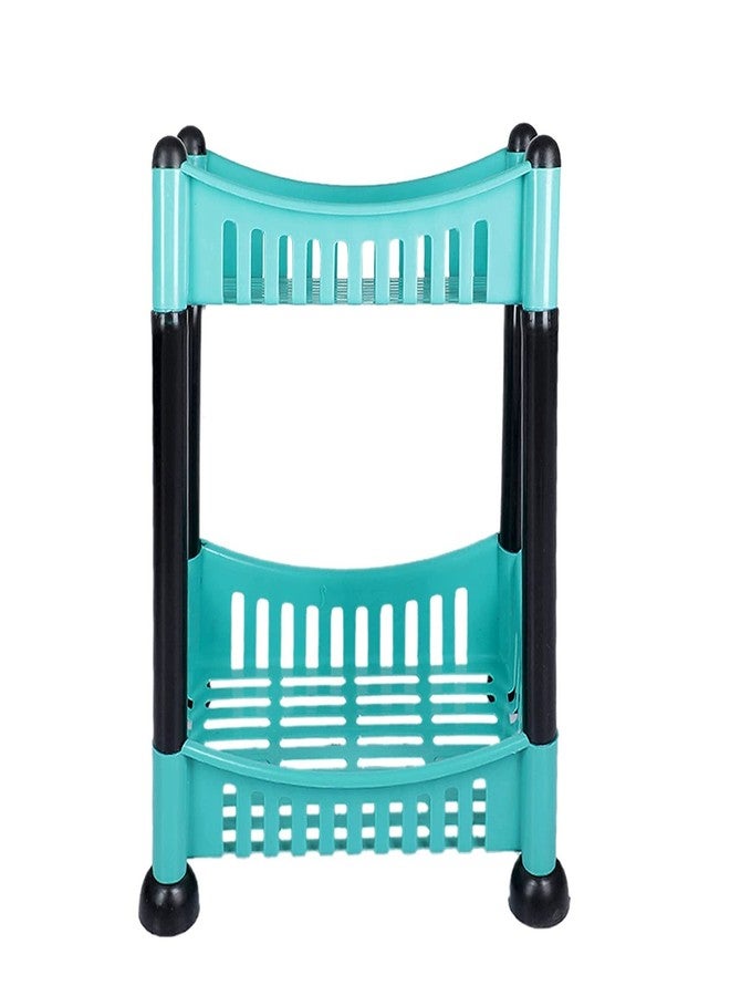Cutting EDGE Pixie 28 x 21 CM - Counter for Kitchen or Office Use - Multipurpose for Cosmetics,Fruits, Vegetables & More - Durable Organizer Storage (2 Shelf, Light Green) - Image 1