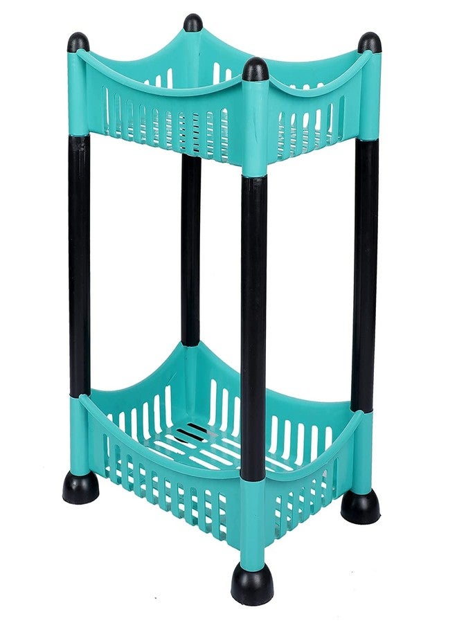Cutting EDGE Pixie 28 x 21 CM - Counter for Kitchen or Office Use - Multipurpose for Cosmetics,Fruits, Vegetables & More - Durable Organizer Storage (2 Shelf, Light Green) - Image 2