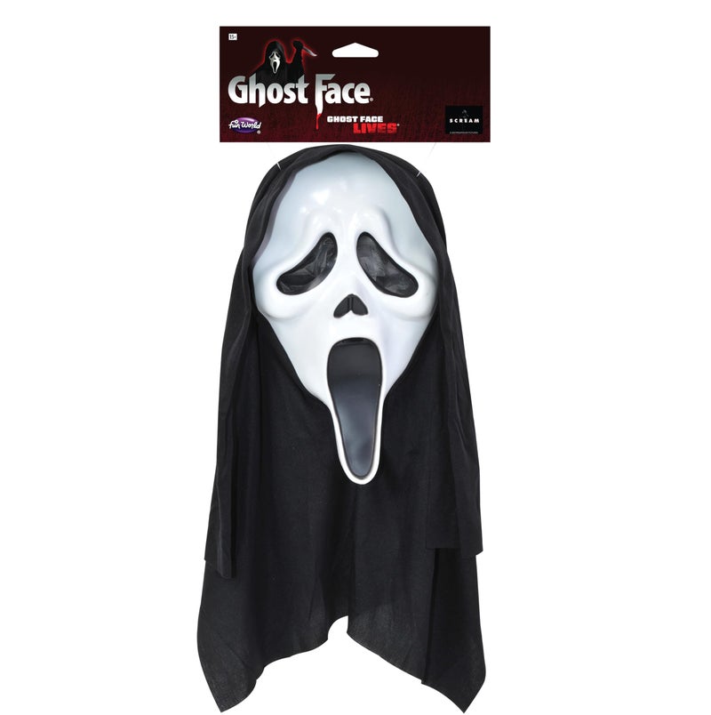 Fun World Ghost Face Mask As Seen in the Motion Picture Scream, Adult - Image 5