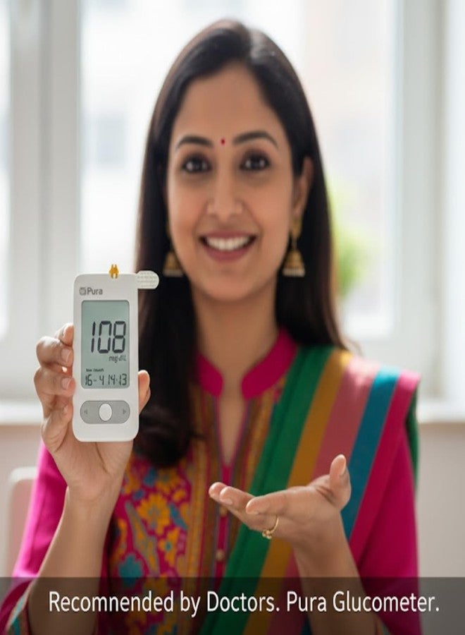 Rossify My Life Pura Glucometer with 10 Strip | Fast & Accurate Blood Sugar Testing Kit | Digital Glucose Monitor for Home & Clinic Use | 10 Test Strips Included - Image 3
