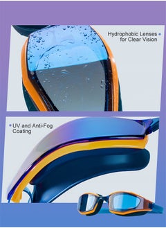 Perfii High-Performance Racing Swimming Goggles for Adults Anti-Fog, Eye Protection, and Nose Cover for Professional Water sports  - Image 4