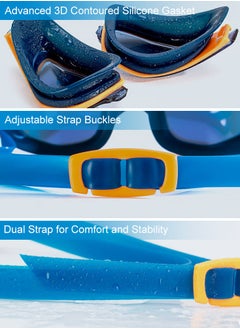 Perfii High-Performance Racing Swimming Goggles for Adults Anti-Fog, Eye Protection, and Nose Cover for Professional Water sports  - Image 3
