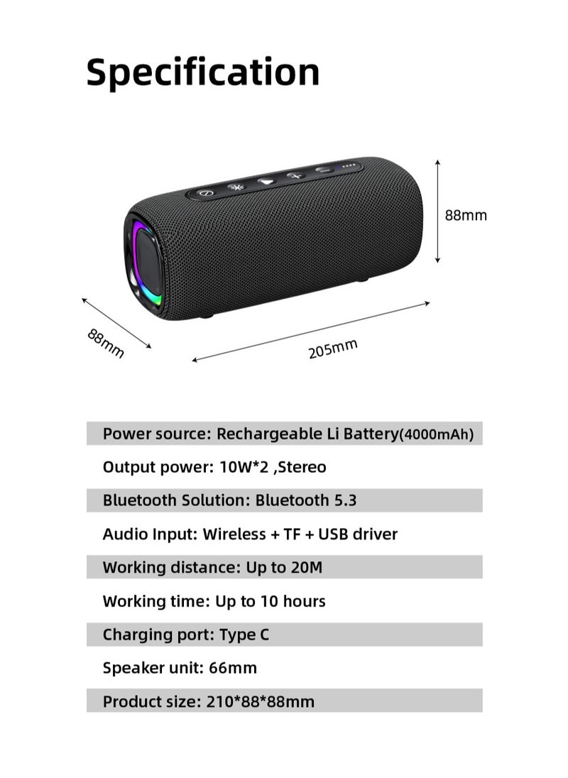 Wireless Bluetooth Speaker Outdoor Waterproof Speaker Game Speaker