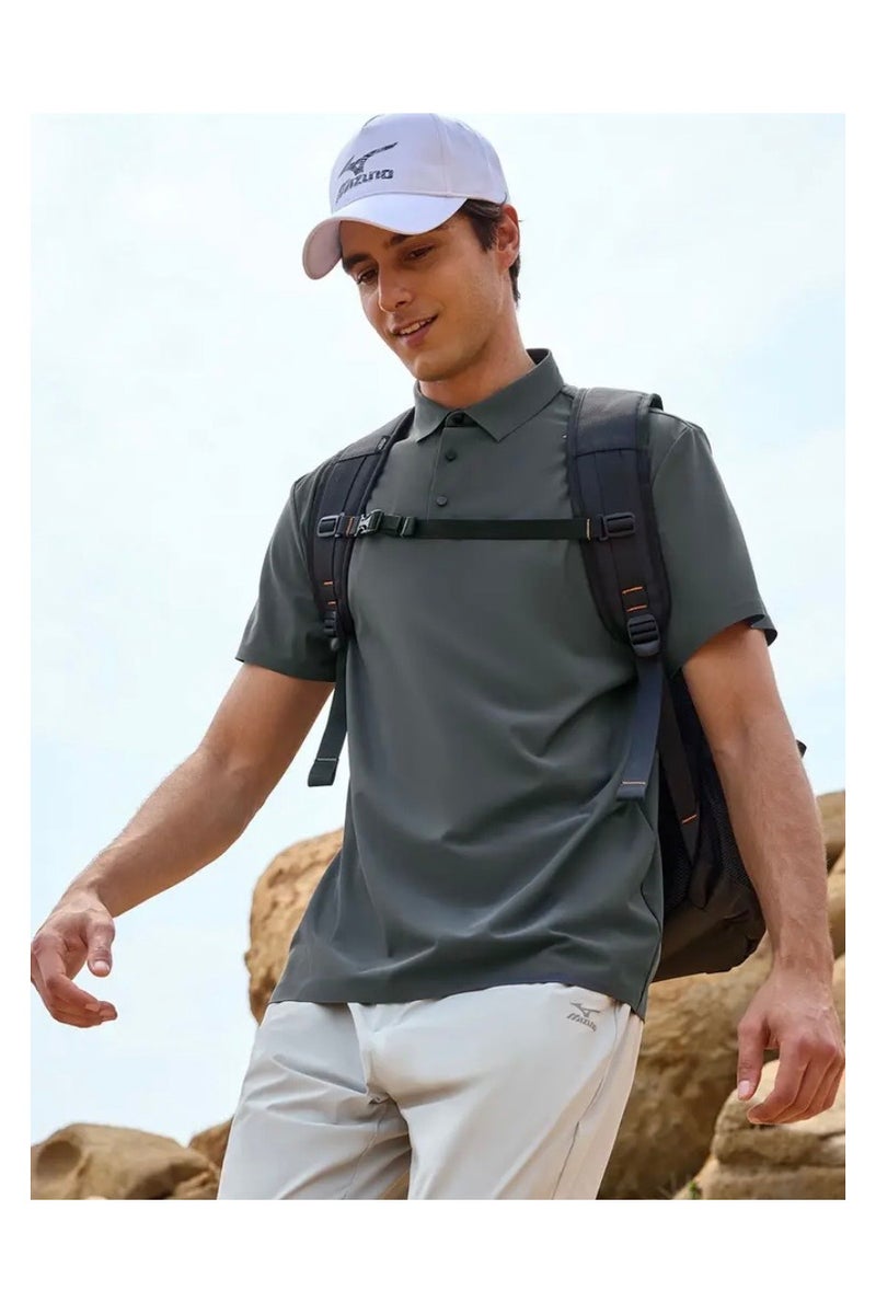 ميزونو قميص رياضي سريع الجفاف للرجال｜صيف 2025 الطبعة الجديدة｜تكنولوجيا المضادة للبكتيريا الباردة على الجليد｜تدريب مصمم خصيصاً ثلاثي الأبعاد سلسلة التسمية السوداء-رمادي داكن-الحجم:L - Image 2