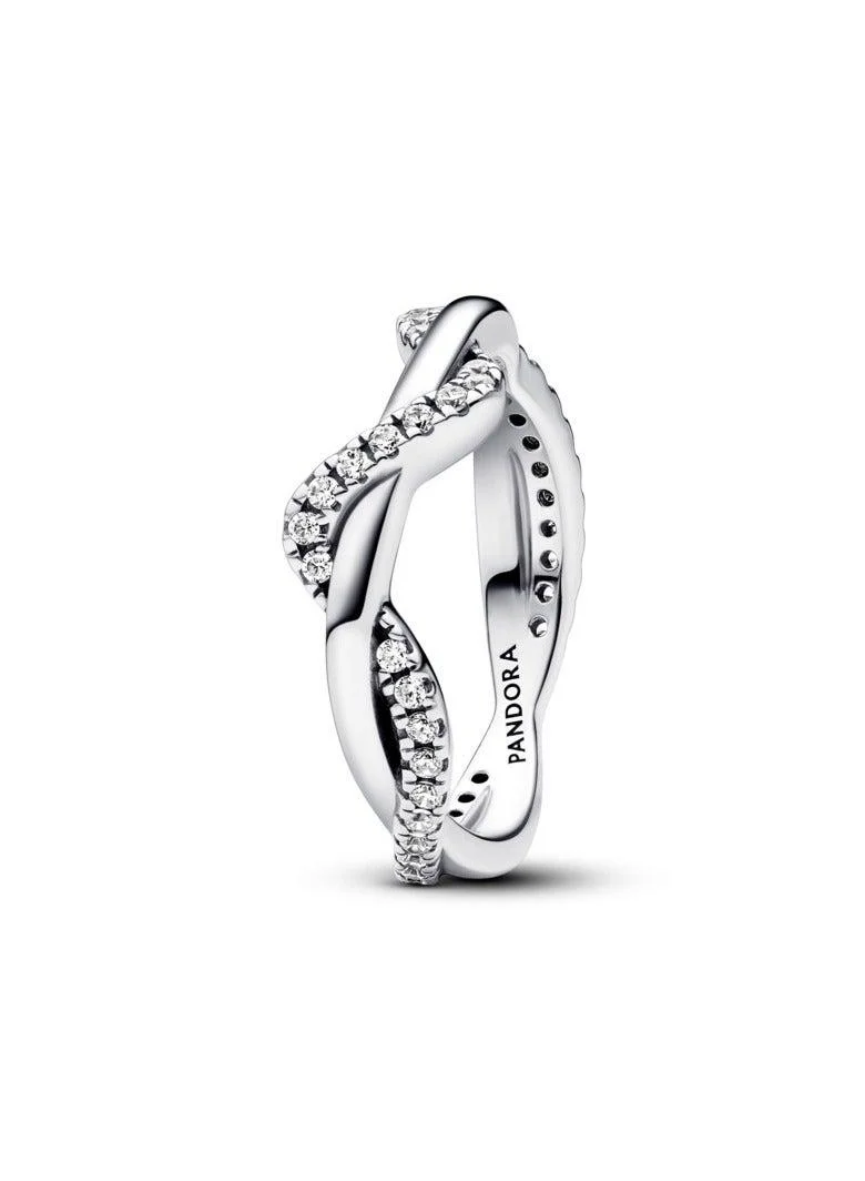 باندورا خاتم موجة متشابكة لامع