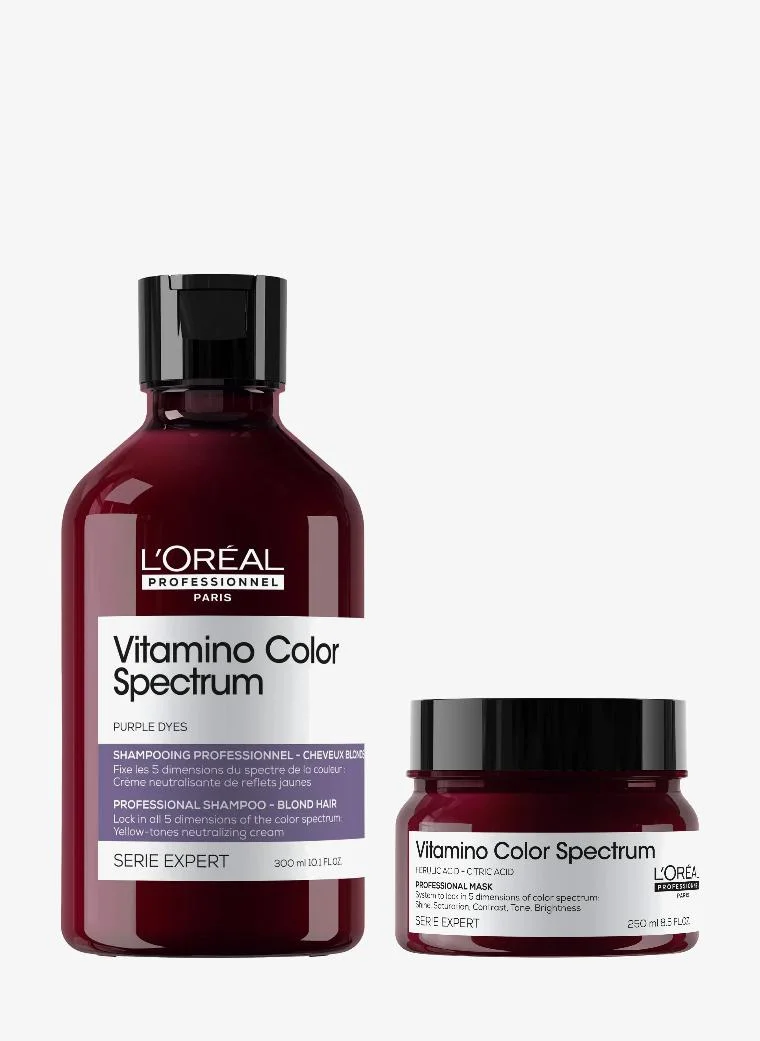 L'Oréal Professionnel Vitamino Color Spectrum Care Set: Shampoo & Mask for Vibrant Hair