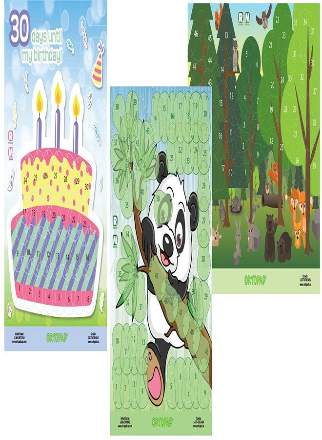 Ortopad® Kids Reward Poster Pack, Includes 3 Posters, Forest, Panda and Birthday - Image 1