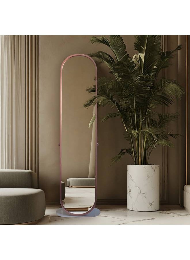 Switch - Rose Gold Iron Frame Full Length Mirror With Imitation Marble Stand, Size 170X50 CM - Image 1
