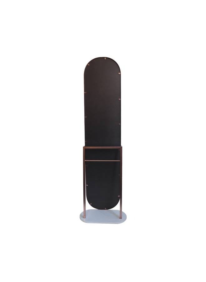 Switch - Rose Gold Iron Frame Full Length Mirror With Imitation Marble Stand, Size 170X50 CM - Image 1