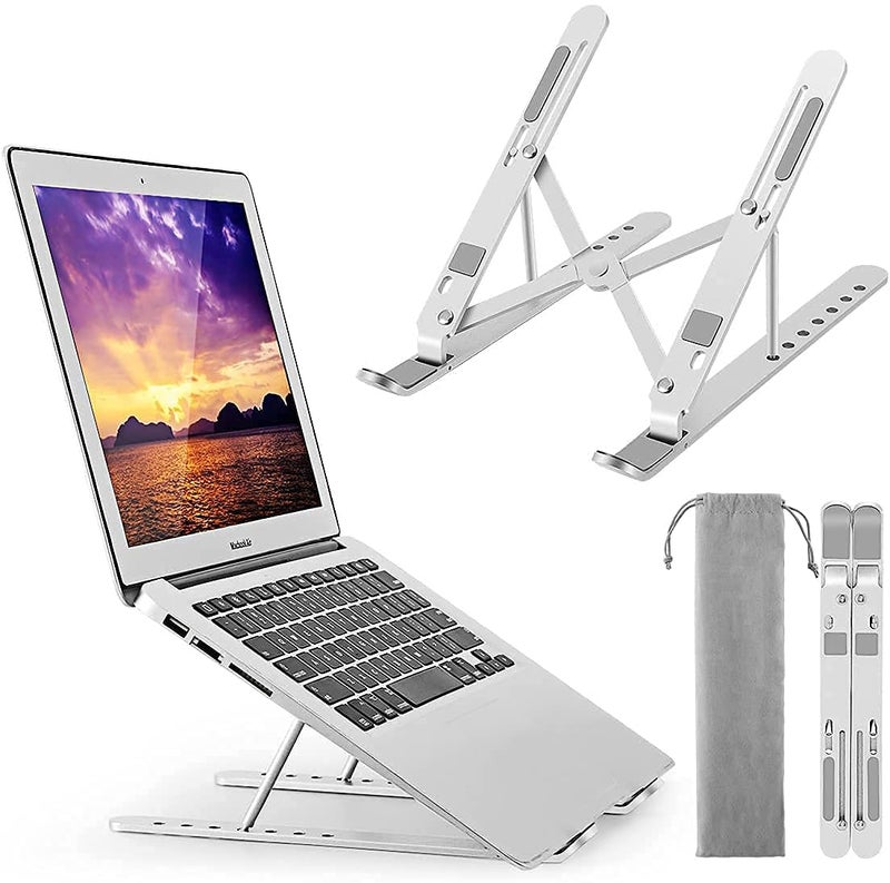 Stealodeal 7 Angles Adjustable Foldable Laptop Stand Compatible with MacBook HP Dell Lenovo All Other Notebook