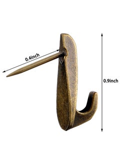 Hotop 30 Pieces Pin Hooks Push Pin Hangers 20 Lbs Teardrop Style Picture Hanging Nails For Home Office Wooden Fabric Wall (Bronze)  - Image 2