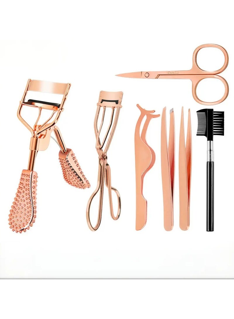 ORiTi 5 قطع من أداة وضع الرموش الصناعية، أداة الرموش، مكبس الرموش، مكبس الرموش المنحني - Image 1