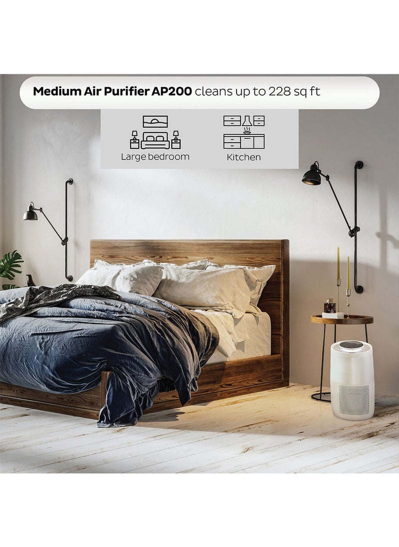 INSTANT Air Purifier Ap200B, With Plasma Ion Technology, Advanced 3-In-1 Hepa Filtration System-Pollen Filtration, Air Cleaner, Dust Extraction - For Home And Business Use (21.2 Sq M), White  - Image 4