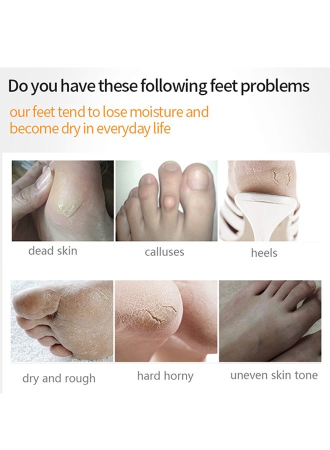 efero Honey Milk Exfoliating Foot Mask, Softens & Removes Dead Calluses, Infused With Natural Ingredients,Moisturizing Hydrating Nourishing Exfoliating 2Pairs - Image 4