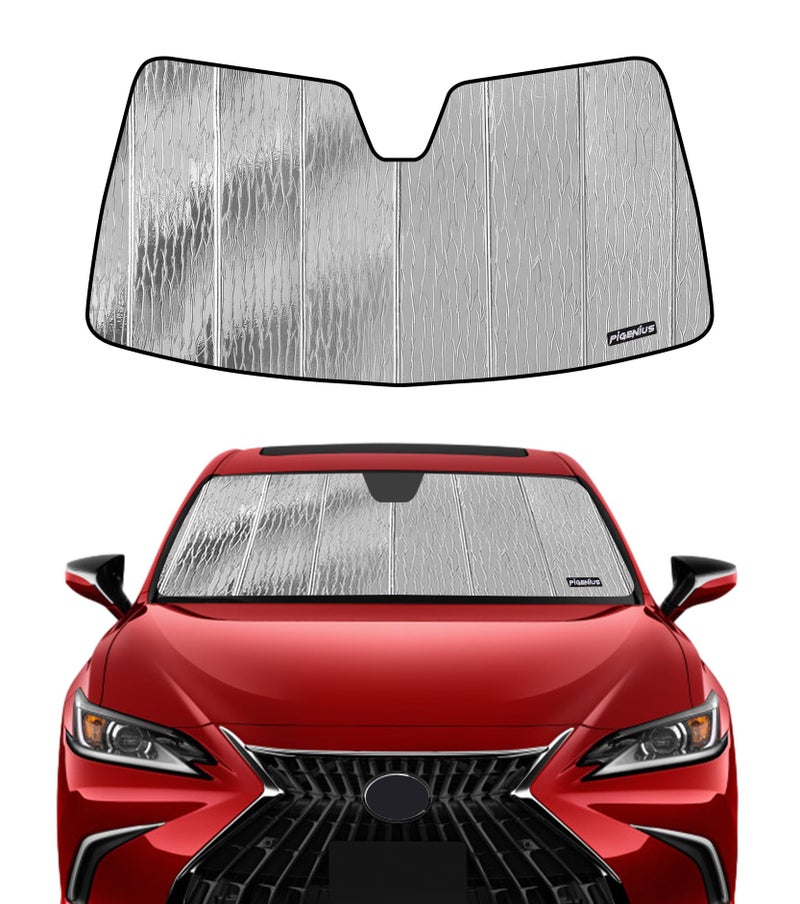 حاجب الشمس لزجاج السيارة Pigenius لسيارة لكزس ES250 من 2021 إلى 2024 وES300hES350 من 2019 إلى 2024 ، حاجب زجاج أمامي AstraGuard