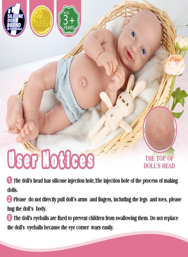 Vollence 14 inch Magnetic Pacifier Silicone Baby Dolls Girl Weighted 4 lb,[NOT Vinyl],Silicone Full Body Reborn Lifelike Realistic Newborn Real Life Soft Babies Gift with Accessories for Kids Age 3+ - Image 2