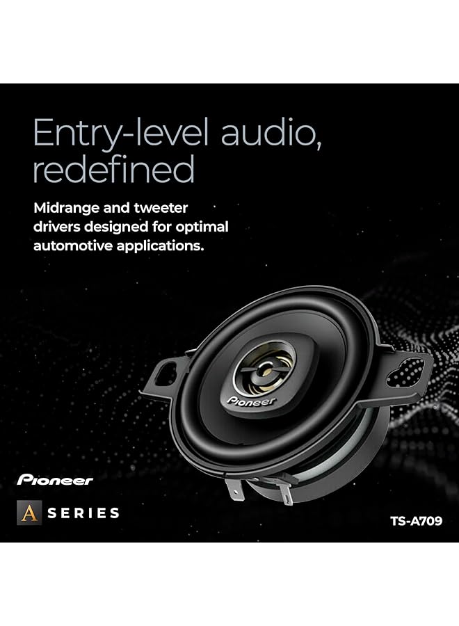 Pioneer Ts-A709 A Series 2-3/4” 2-Way, 450 W Max Power, 16Mm Tweeter – Coaxial Speaker (Pair), Black - Image 3