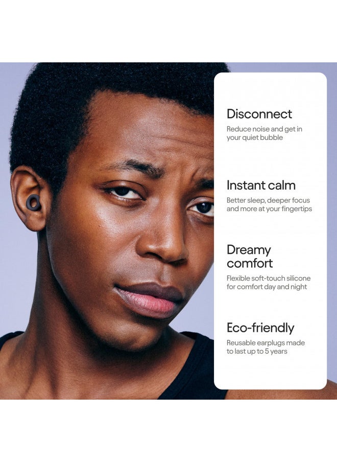 Loop - Loop Quiet 2 Ear Plugs Ultra-Comfy Reusable Noise-Reducing Earplugs for Sleep, Deep Focus, Travel, Noise Sensitivity | Flexible Hearing Protection | Customizable Fit | 24dB (SNR) Noise Reduction - Image 1