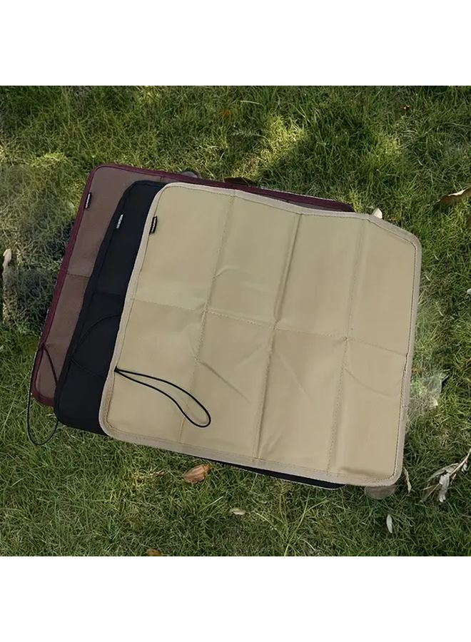 Black Folding Camping Mat Portable Oxford Cloth Seat Pad Easy Clean Carry - Image 2