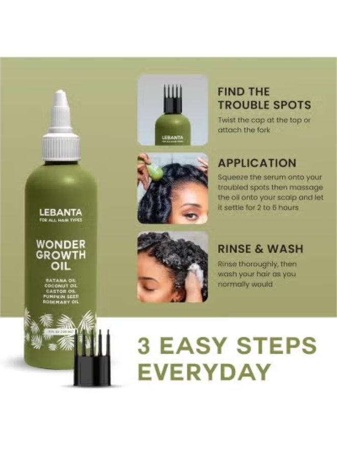 Lebanta Batana Oil For Hair Growth - 100% Pure, Raw & Natural Blend With Organic Castor, Pumpkin Seed, Coconut and Rosemary Oil - Thicker, Stronger Hair For Men & Women Scalp (1 Pack) - Image 4