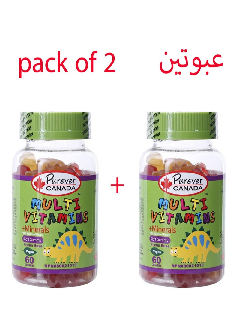 Purever CANADA Multi Vitamins Plus Minerals for kids 60 Gummies (pack of 2) - Image 1