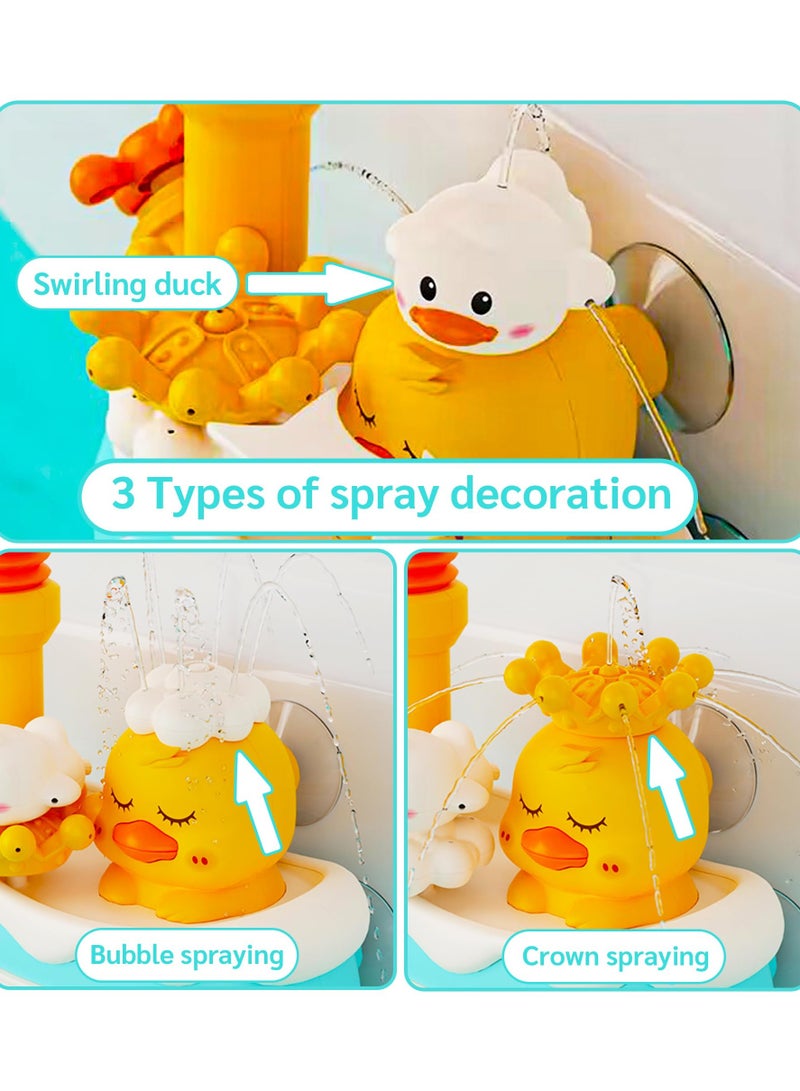 رأس دش استحمام الأطفال، ألعاب استحمام للأطفال بعمر 1-2-3 سنوات، رشاش زهرة عباد الشمس لاستحمام الرضع، متعة قصوى في حوض الاستحمام أو المغسلة للمواليد الجدد - Image 3