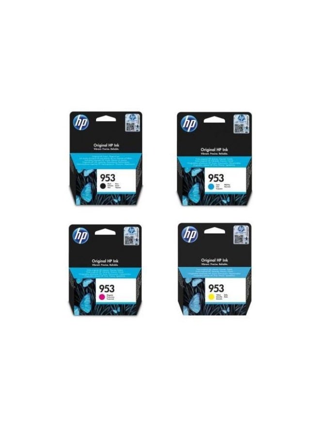 INK HP 953 High Yield Ink Cartridge Set - 4 Pcs MULTI