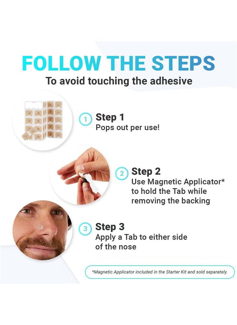Generic - Nasal Dilator for Breathing Nasal Dilator Nasal Patch Safe and Effective, Better Breathing, Nasal Strips for Breathing, Anti-Snoring Equipment for Unisex for Home Use (15 Pairs of Nasal Patches) - Image 1