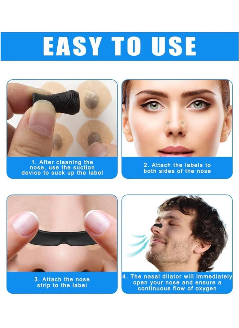 Generic - Nasal Dilator for Breathing Nasal Dilator Nasal Patch Safe and Effective, Better Breathing, Nasal Strips for Breathing, Anti-Snoring Equipment for Unisex for Home Use (15 Pairs of Nasal Patches) - Image 1