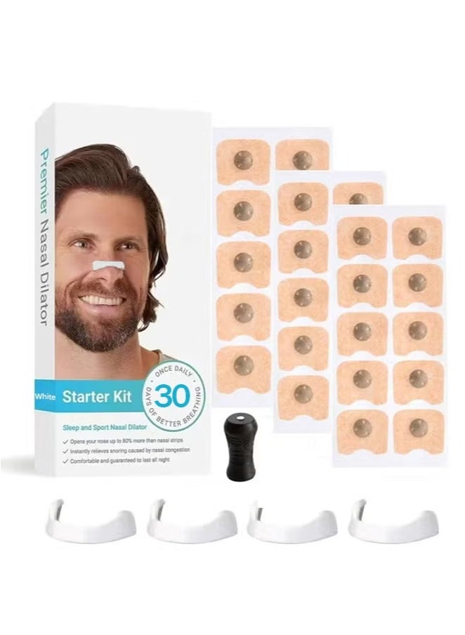 Nasal Strip (30 Count Black) - Boost Oxygen Intake, Reduce Snoring, Improve Sleep Quality - Sweat Resistant, Skin Safe Nasal Strips - Extra Strength Snoring Solution - Image 1