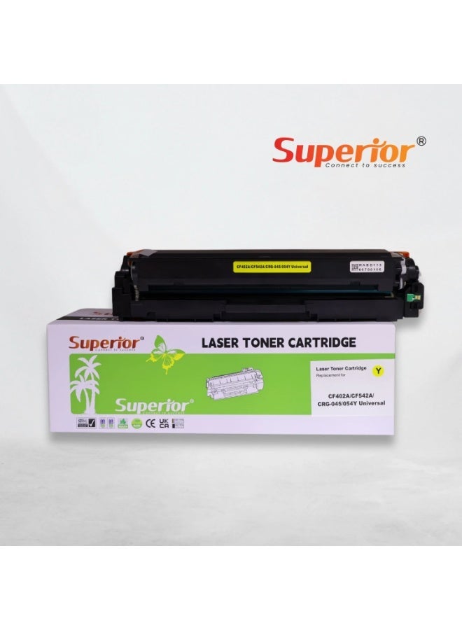 SOS Superior Superior CF542 / CF203A Yellow Compatible Toner Cartridge – With Chip For HP Color LaserJet & Canon imageCLASS / i-Sensys Printers - Image 1