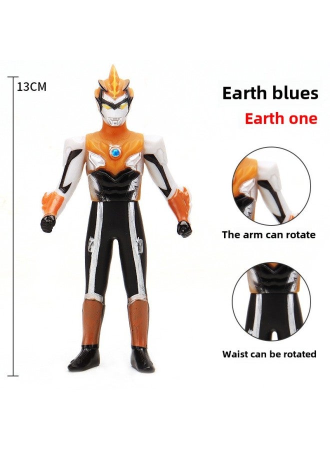 13CM Ultraman Soft Plastic Tiga Style Maltos Galaxy Zero Tiga Superman Children's Hot Toys Wholesale-Color:22. The Earth Bruth - Image 1