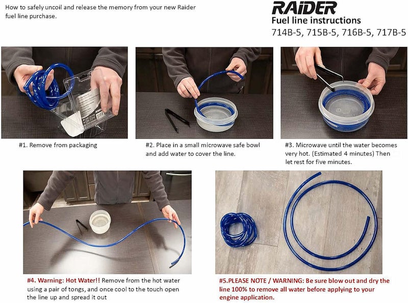 Raider Polyurethane Fuel Gas Line Tubing Hose Roll Blue (5 Ft. x 1/4 In.) - Image 4