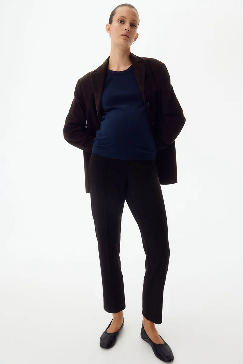 اتش اند ام MAMA Crease-leg trousers