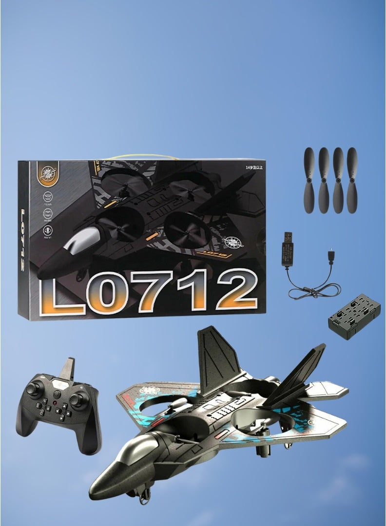 طائرة تعمل بالتحكم عن بعد 2.4 جيجا هرتز طائرة مقاتلة – كوادكوبتر طائرة بدون طيار مع تحوم السيارات ، 3 د تقلب ، و الدوران الاستقرار / رتف لعبة الطائرات للأطفال والكبار (الأعمار 14+) - Image 2